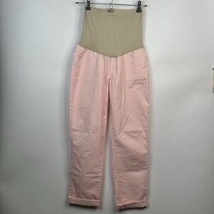 GAP Maternity Full-Panel Girlfriend Chino Pants Size 2 Satiny Pink Pockets READ